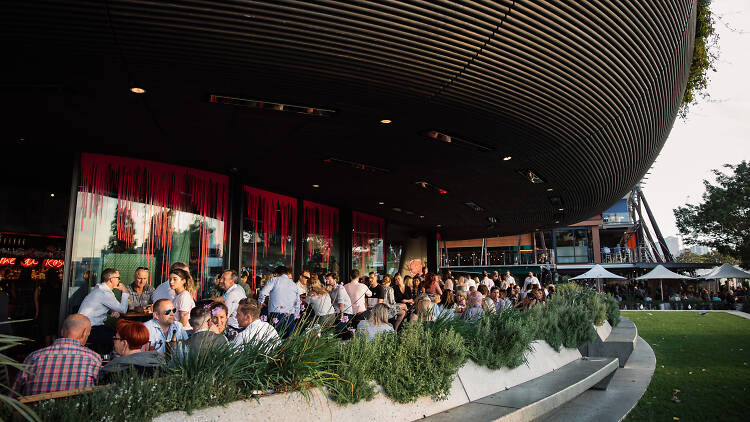 People dining outside at Barangaroo House