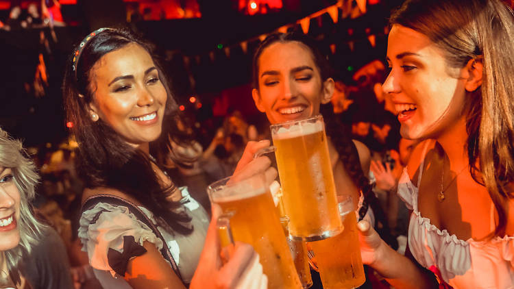 Oktoberfest en Biergarten en Mercado Roma