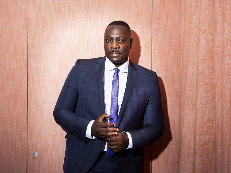 Adewale Akinnuoye-Agbaje, British actor, director, and former fashion model photographed for Time Out London, promoting his film 'Farming'.