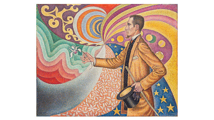 Paul Signac, Opus 217 Against the Enamel of a Background Rhythmic with Beats and Angles, Tones, and Tints, Portrait of M. Félix Fénéon in 1890, 1890