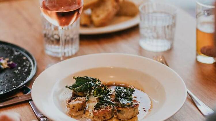 Sit down to kangaroo carpaccio or housemade gnocchi 