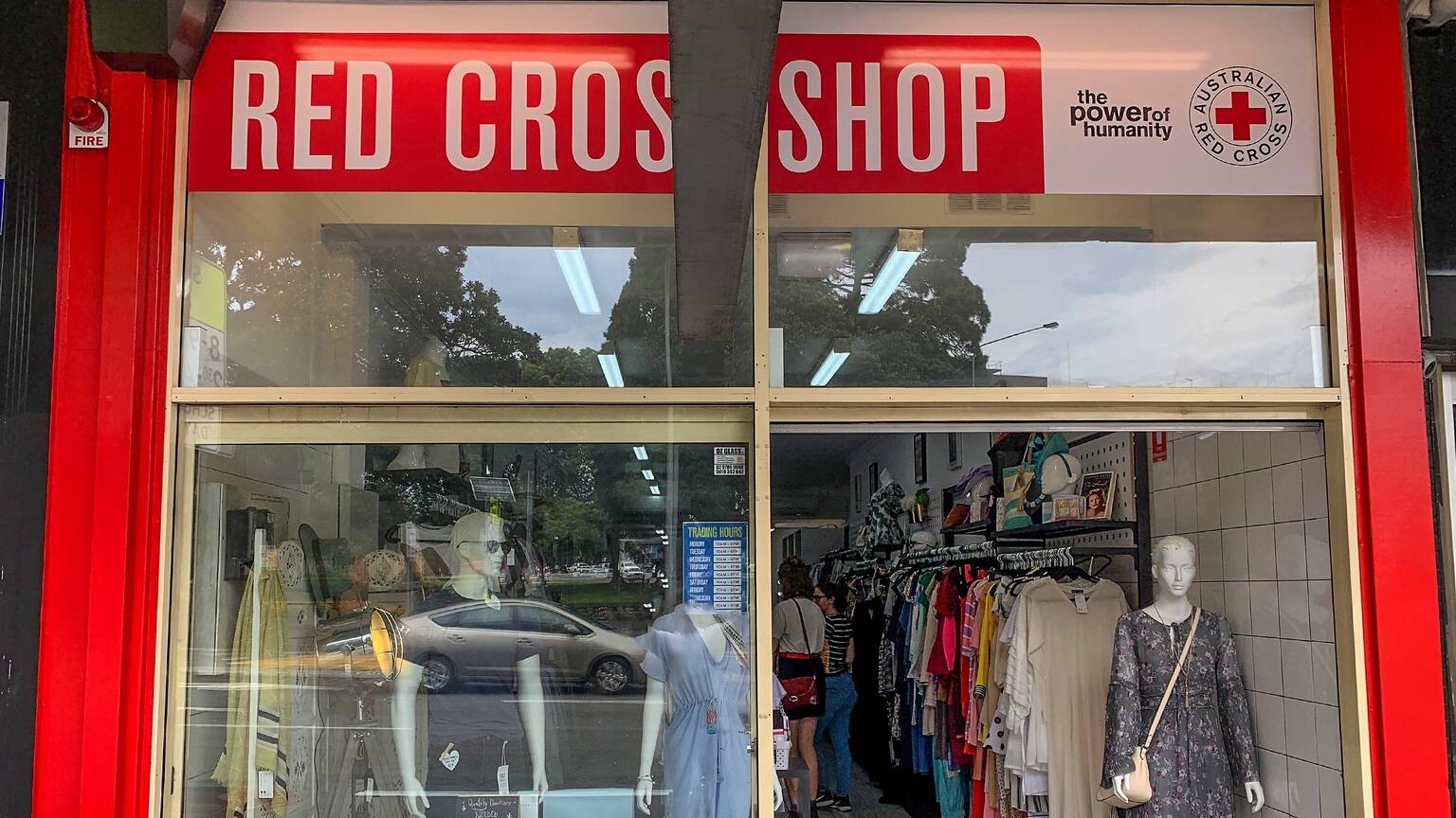 Red Cross Op Shop Broadway Shopping in Glebe, Sydney