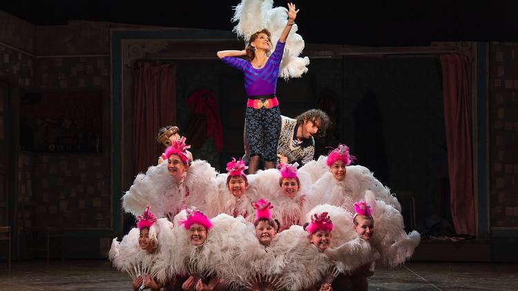 Actors on stage in production of Billy Elliot the Musical