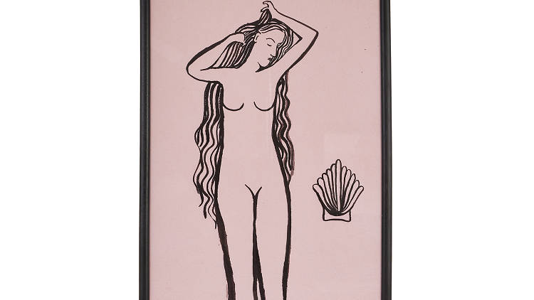 Frances Costelloe ‘Girl With Shell’ framed A3 print