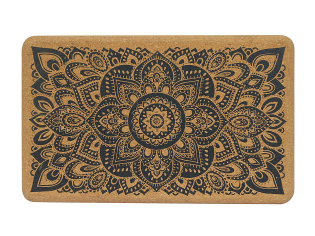 Cork block with mandala Cork block with mandala