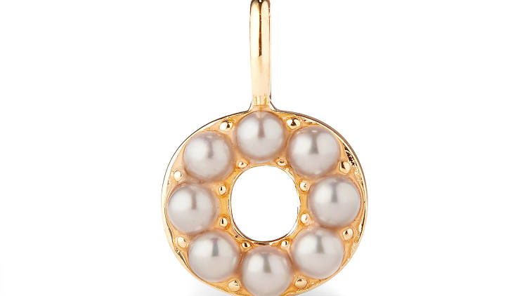 Pearl alphabet pendant