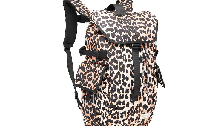 Ganni leopard rucksack