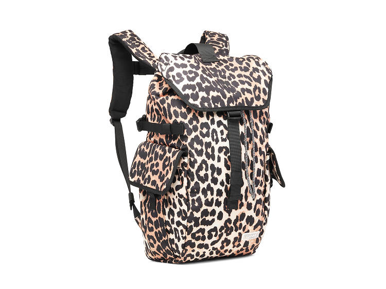 Ganni leopard rucksack