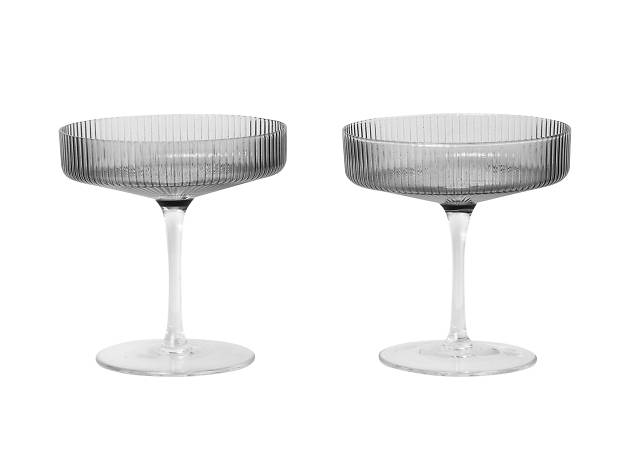Ripple champagne saucers Ripple champagne saucers