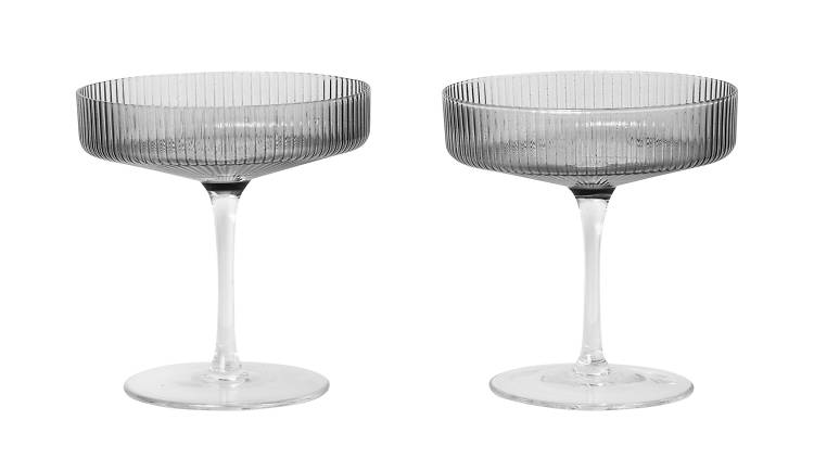 Ferm Living Ripple champagne saucers