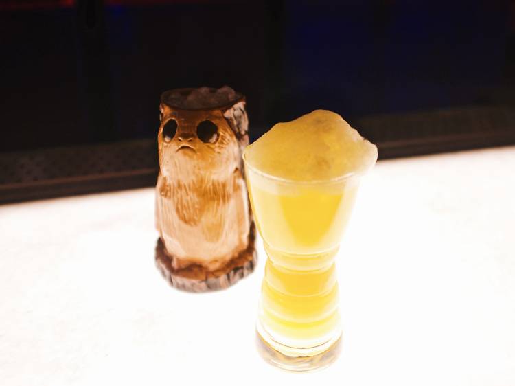 Fuzzy Tauntaun cocktail at Oga’s Cantina