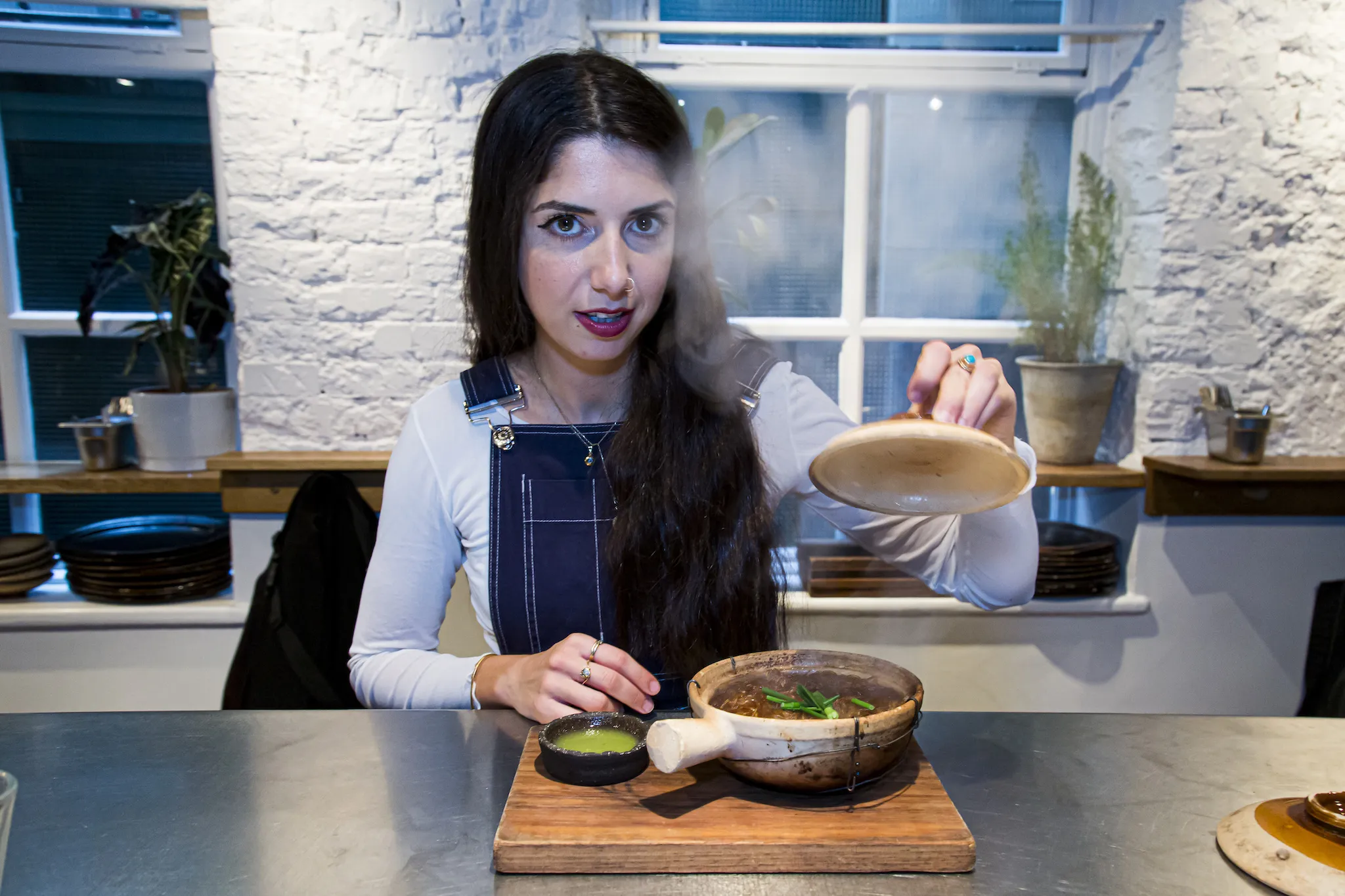 Sirin eats a turmeric cod curry, Kiln 