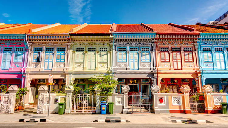 Stroll past the colouful shophouses in Katong