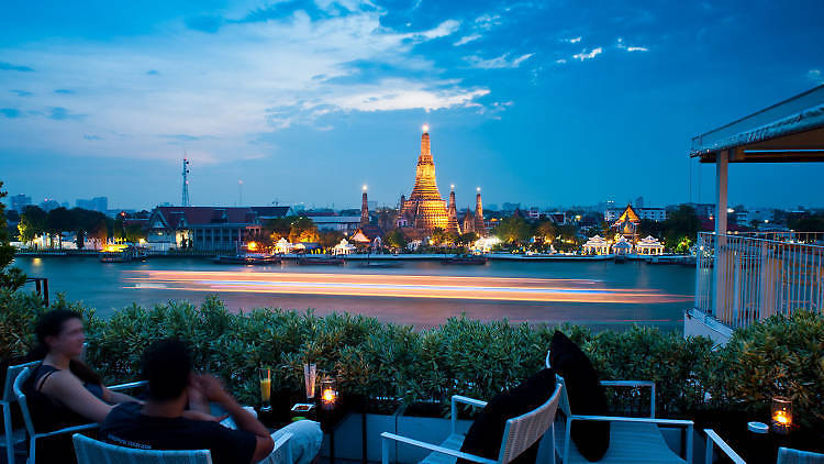 See fireworks display from a rooftop bar 