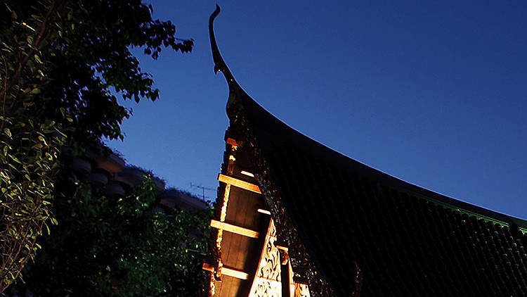 Have dinner under the full moon at a riverside hotel