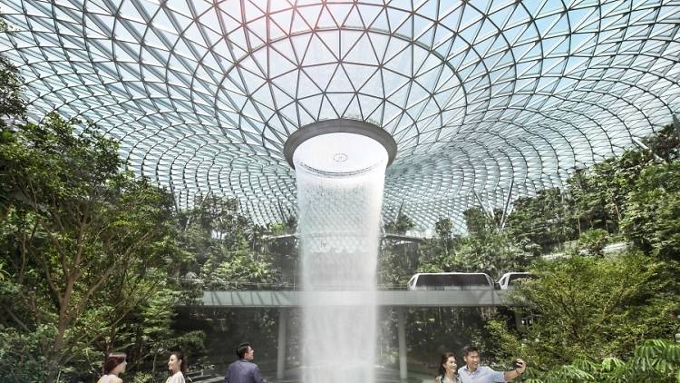 Go chasing waterfalls at Jewel Changi Airport