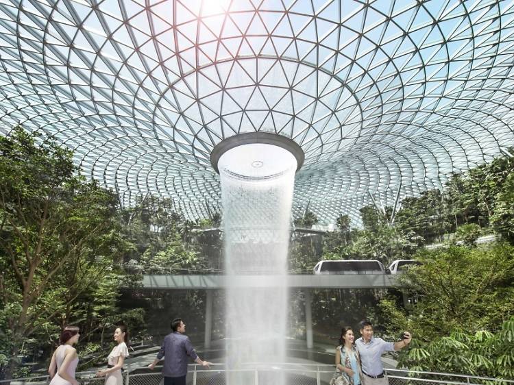 Suspended trampolines, waterfalls and endless retail