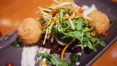 Smiling Tiger Salad / Mushroom Cappuccino Smiling Tiger Salad / Mushroom Cappuccino