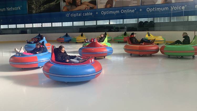 Ice bumper cars at Aviator Sports