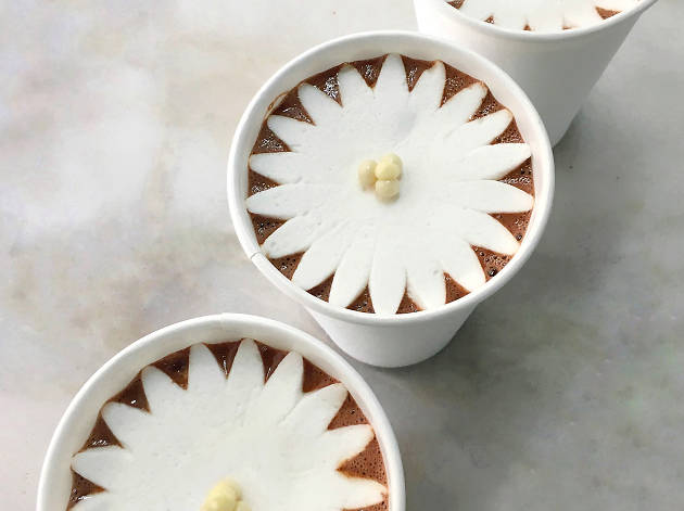 Blossoming Hot Chocolate at Dominique Ansel Bakery Blossoming Hot Chocolate at Dominique Ansel Bakery