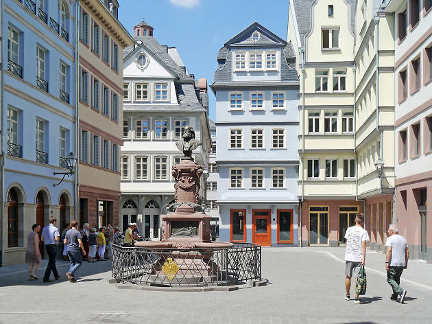 DomRömer Quarter in Frankfurt A reconstructed square in the DomRömer Quarter in Frankfurt