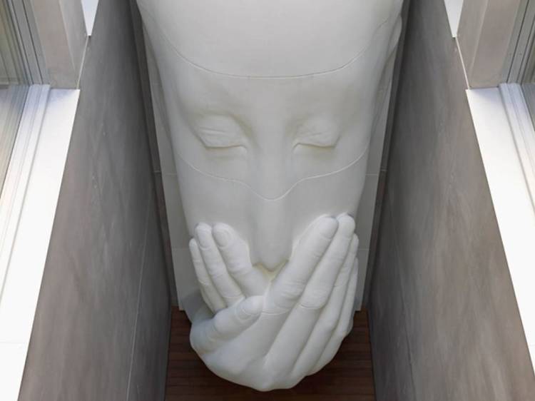 Find the Jaume Plensa statue at the Masaveu Foundation