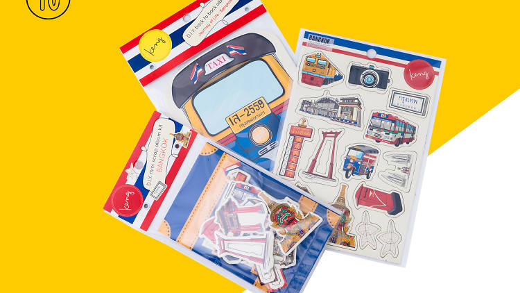 Decorative stickers and travel scrapbooks