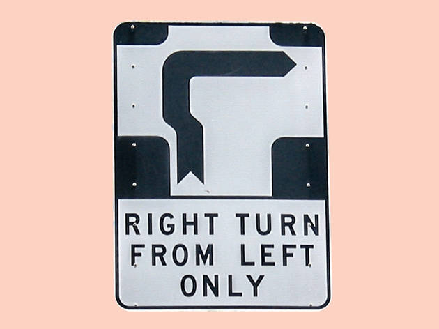 Hook turn sign Hook turn sign