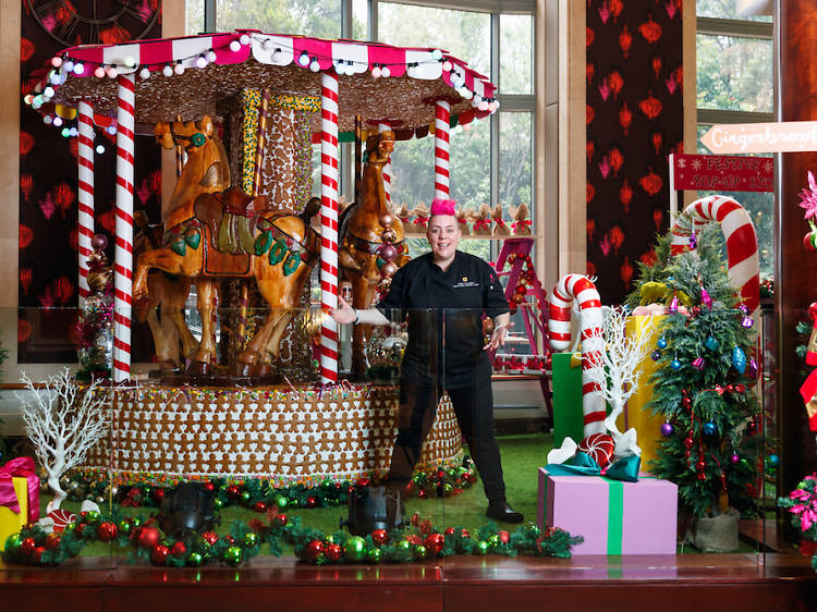 Shangri-La Sydney gingerbread carousel