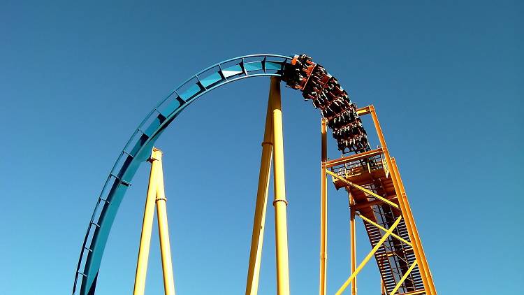 Ride rollercoasters at Six Flags Fiesta Texas