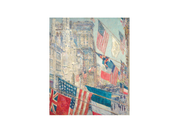 Childe Hassam, Flags, Fifth Avenue, 1917