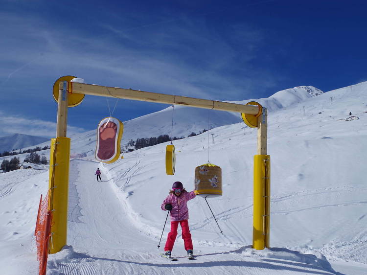 Snowboarding or ski with the whole family