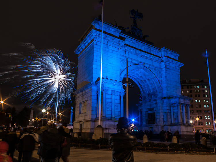 Fireworks at Grand Army Plaza