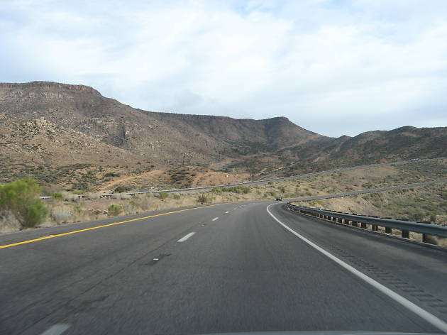 Highway I-40 A highway through the desert