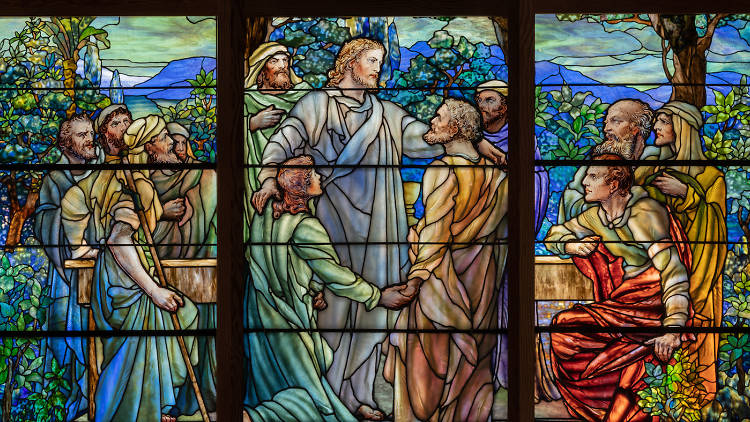 Tiffany Glass Company, American (1885-1892). Designed by Frederick Wilson (American,born Ireland, 1858-1932). Christ and the Apostles , ca. 1890.