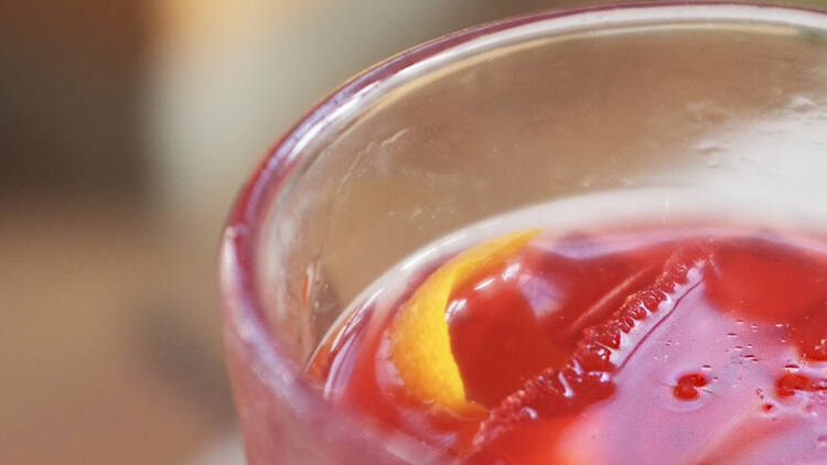 No-booze cascara negroni at Verve Coffee Roasters