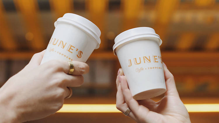 June's Shoppe takeaway coffee