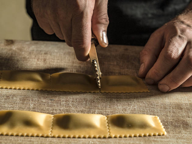 Chef Scott Williams making pasta at Ragazzi Chef Scott Williams making pasta at Ragazzi