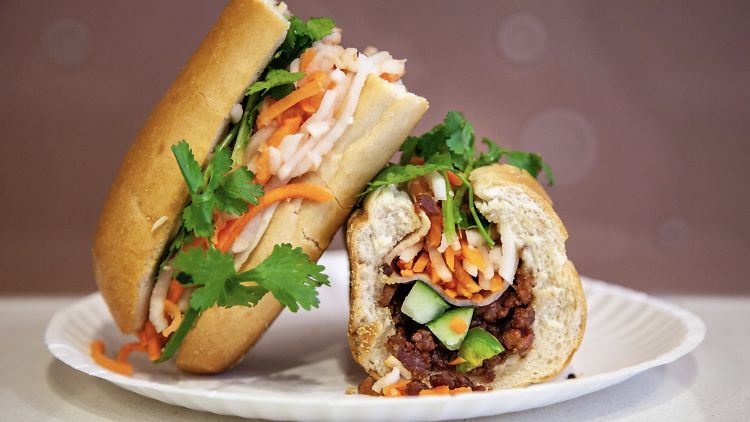 The $8 BBQ pork bánh mì at Bánh Mì Saigon