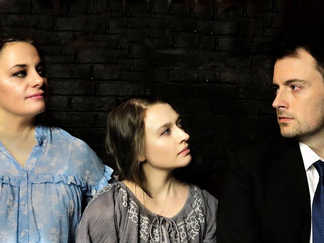 Natalie Menna, Bailey Newman and Ryan Feyk in The Pelican Natalie Menna, Bailey Newman and Ryan Feyk in The Pelican