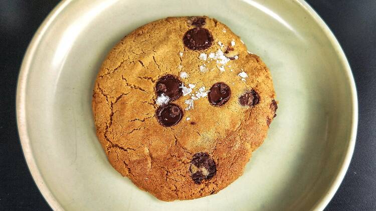 Shift Eatery's vegan salted chocolate chip cookie