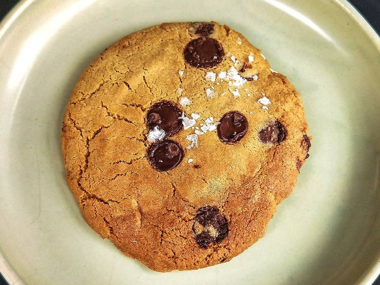 Shift Eatery's vegan salted chocolate chip cookie