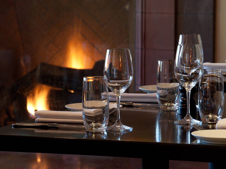 Eat by the fire at a local restaurants