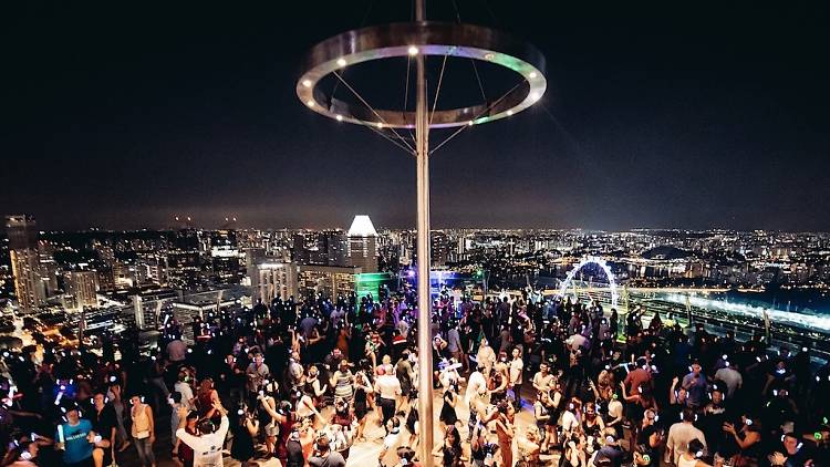 Silent Disco Asia @ MBS Skypark Observation Deck | Nightlife in Singapore