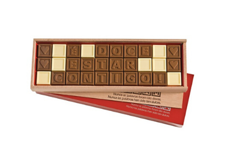 Tablete de chocolate personalizada