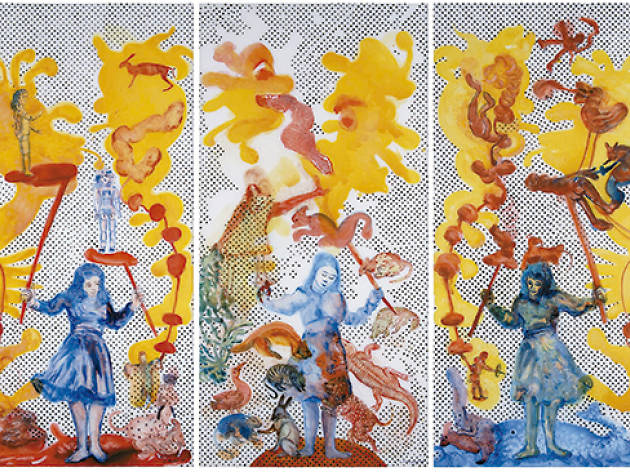 Nalini Malani, Living in Alicetime: Alice and the Caterpillar, 2005 Nalini Malani, Living in Alicetime: Alice and the Caterpillar, 2005