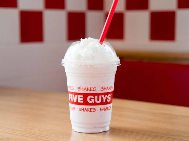 Strawberry Milkshake at Five Guys