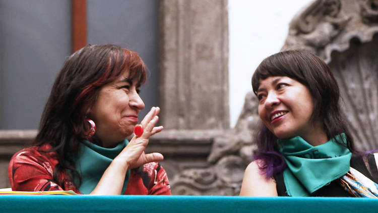 Ana Francis Mor y Paola Izquierdo en Conferencia Tiempo de Mujeres