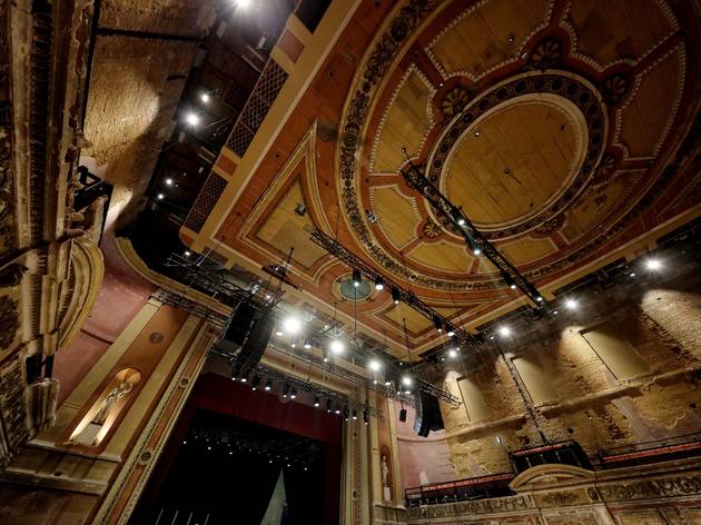 Alexandra Palace The ceiling of Ally Pally's newly restored theatre space