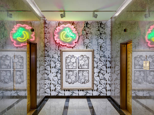 See this art installation transform a Times Square lobby into a garden party See this art installation transform a Times Square lobby into a garden party